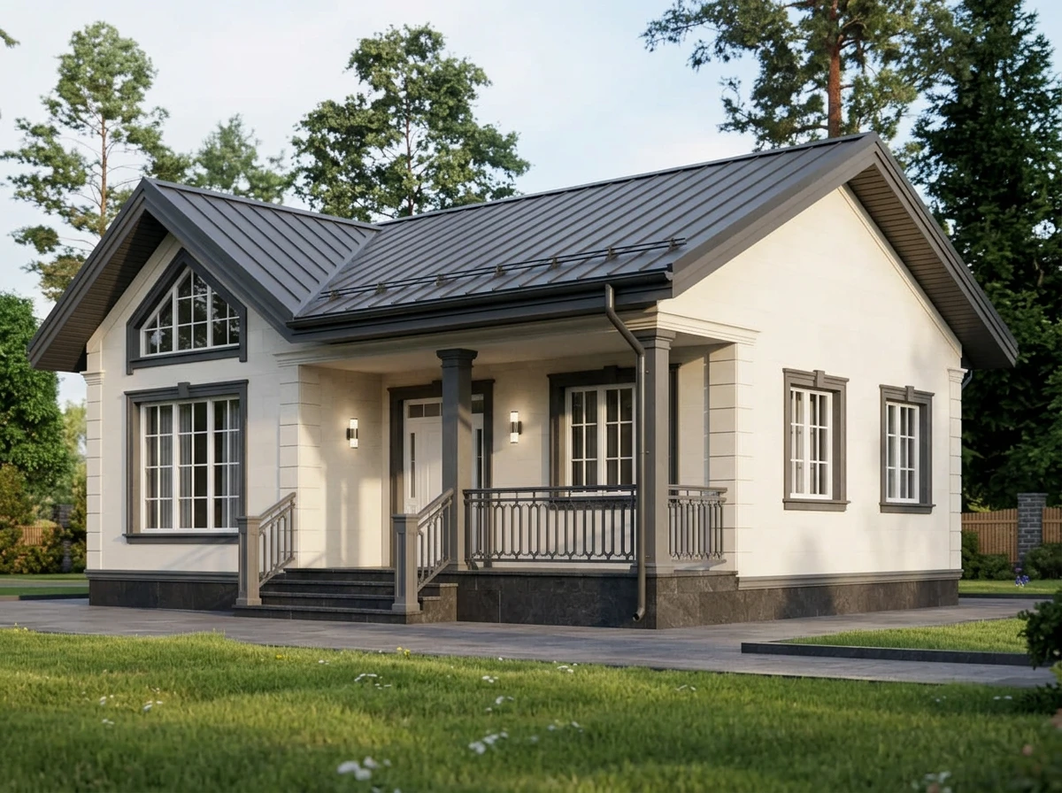 Дизайн фасада в стиле Неоклассика — Фасад от нейросети RoomGPT