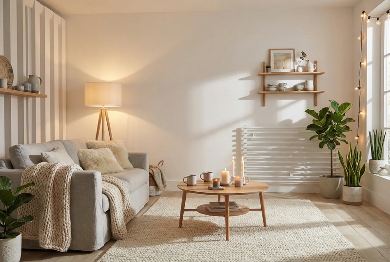 Дизайн интерьера в стиле Хюгге — Гостиная от нейросети RoomGPT