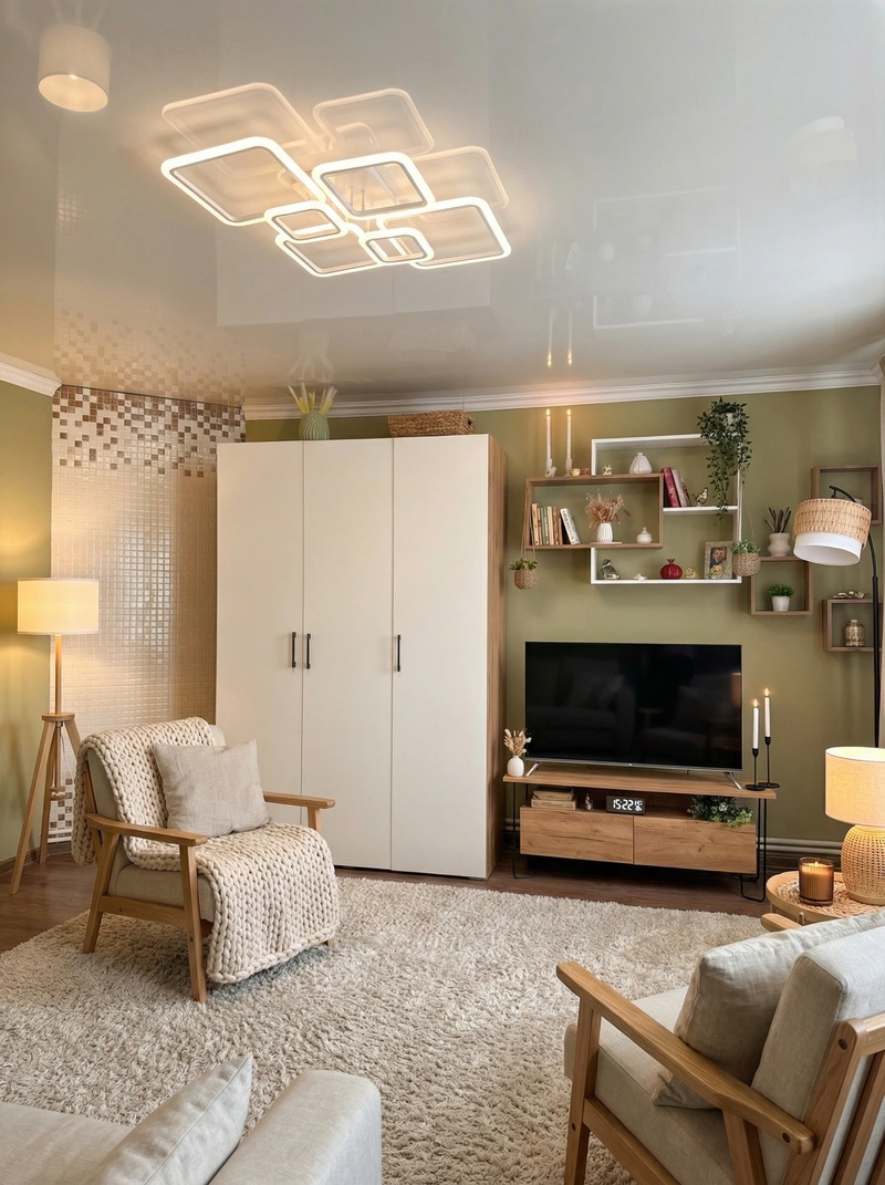 Дизайн интерьера в стиле Хюгге — Гостиная от нейросети RoomGPT