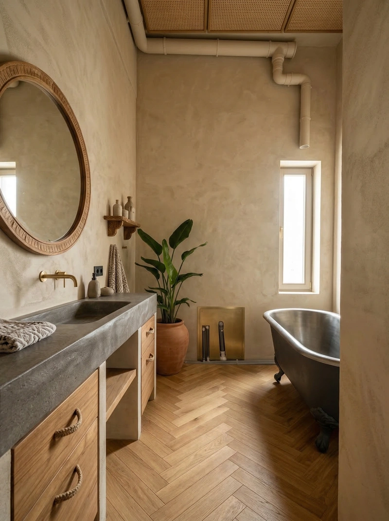 Дизайн ванной в стиле Без стиля — фото интерьера от нейросети RoomGPT