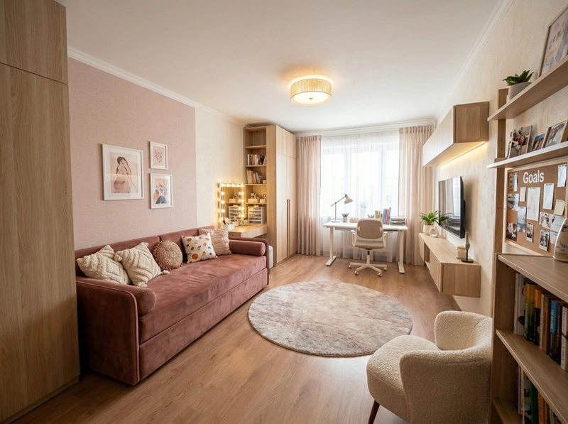 Дизайн детской в стиле Без стиля — фото интерьера от нейросети RoomGPT