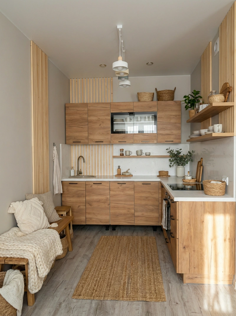 Дизайн интерьера в стиле Хюгге — Кухня от нейросети RoomGPT