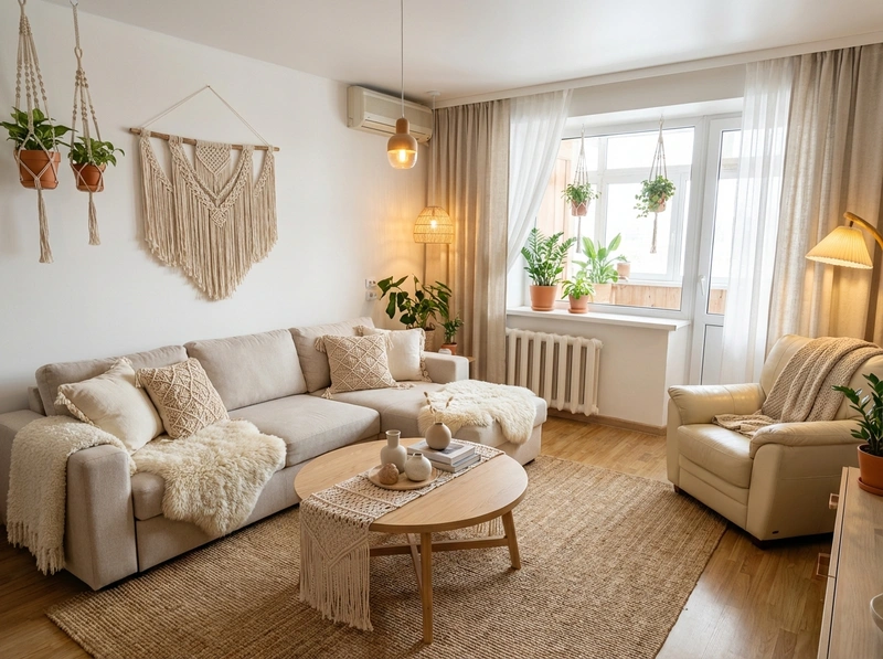 Дизайн интерьера в стиле Сканди — Гостиная от нейросети RoomGPT