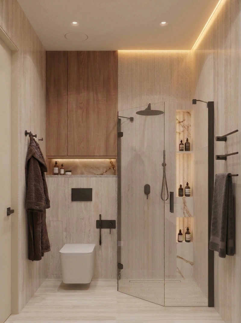 Дизайн ванной в стиле Минимализм — фото интерьера от нейросети RoomGPT