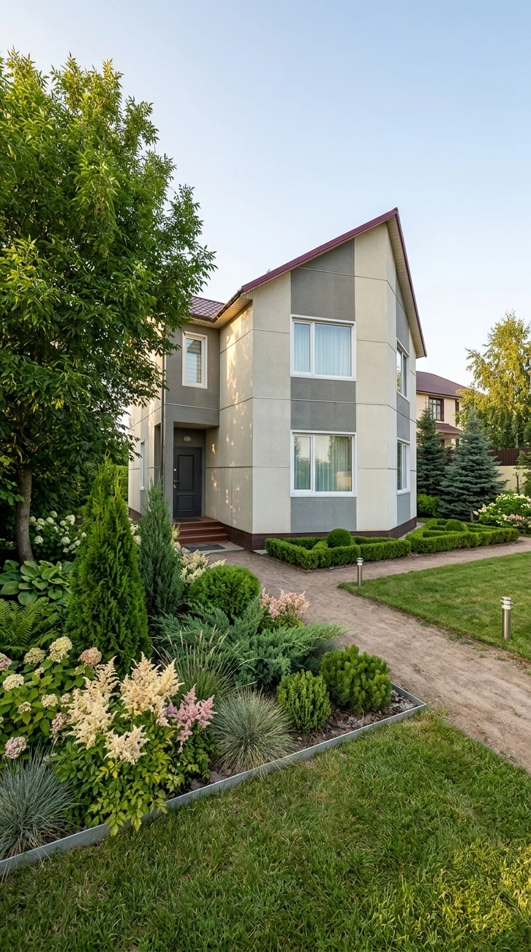 Дизайн участка в стиле Русская усадьба — фото участка от нейросети RoomGPT