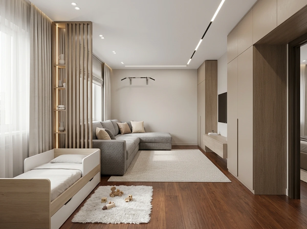 Дизайн гостиной в стиле Минимализм — фото интерьера от нейросети RoomGPT