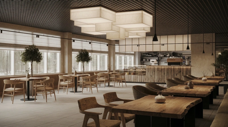 Дизайн гостиной в стиле Japandi — фото интерьера от нейросети RoomGPT