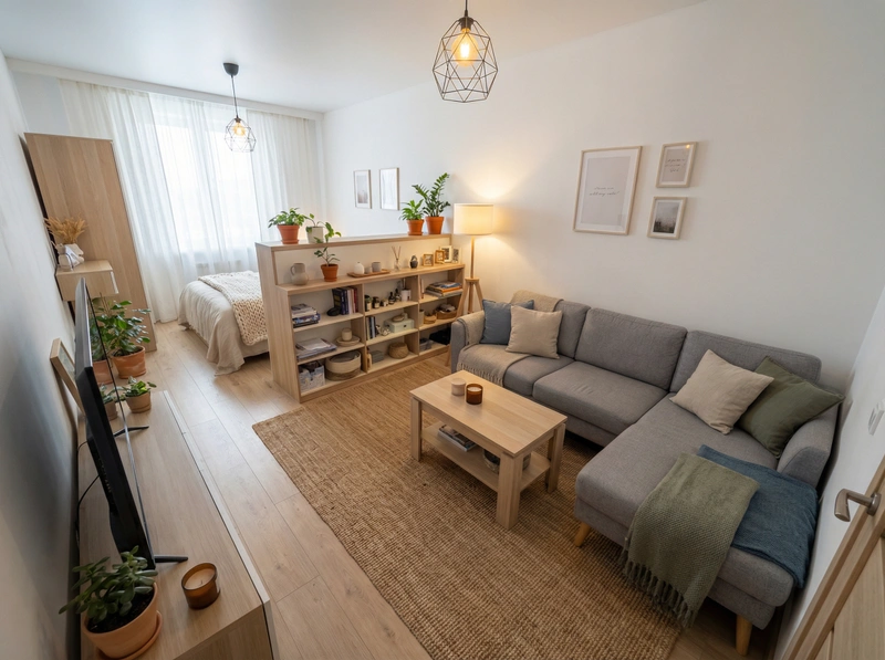 Дизайн интерьера в стиле Хюгге — Гостиная от нейросети RoomGPT