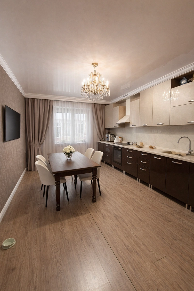 Дизайн интерьера в стиле Классика — Кухня от нейросети RoomGPT