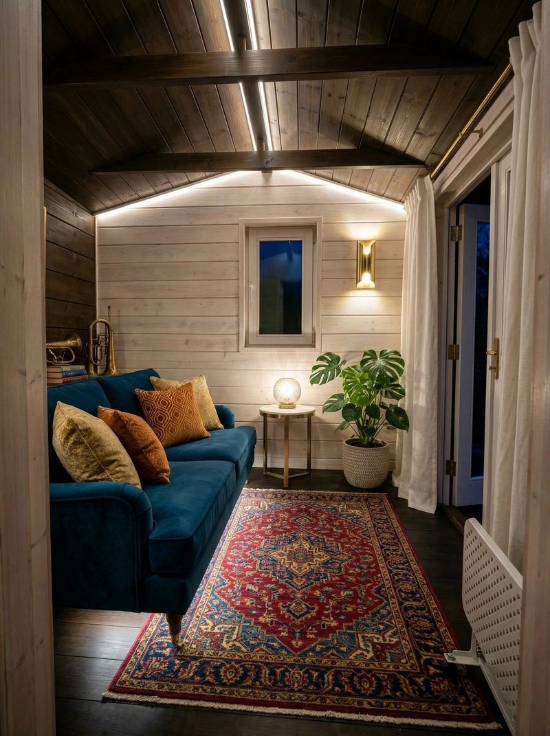 Дизайн гостиной в стиле Британский — фото интерьера от нейросети RoomGPT