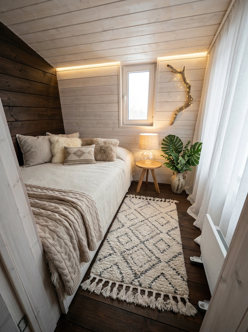 Дизайн гостиной в стиле Хюгге — фото интерьера от нейросети RoomGPT