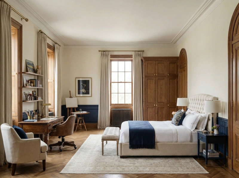 Дизайн спальни в стиле Классика — фото интерьера от нейросети RoomGPT