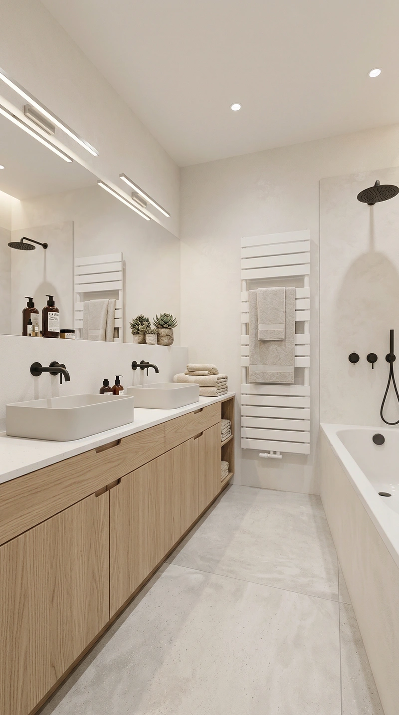 Дизайн интерьера в стиле Сканди — Ванная от нейросети RoomGPT