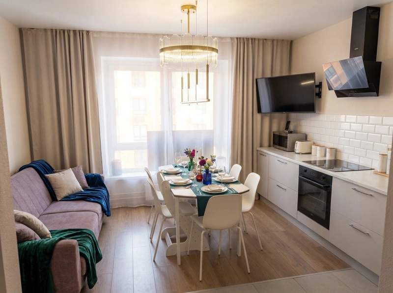 Дизайн кухни в стиле Британский — фото интерьера от нейросети RoomGPT