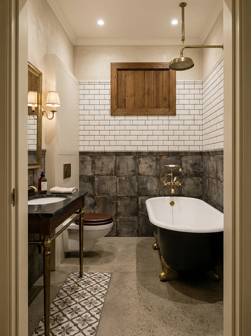 Дизайн интерьера в стиле Классика — Ванная от нейросети RoomGPT