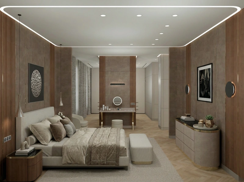 Дизайн гостиной в стиле Контемпорари — фото интерьера от нейросети RoomGPT