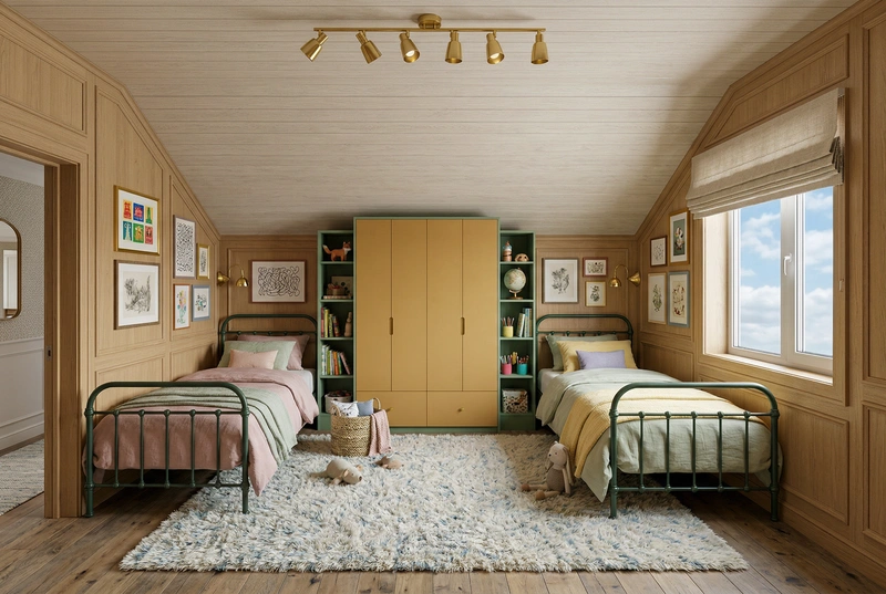 Дизайн интерьера в стиле Эклектика — Детская от нейросети RoomGPT