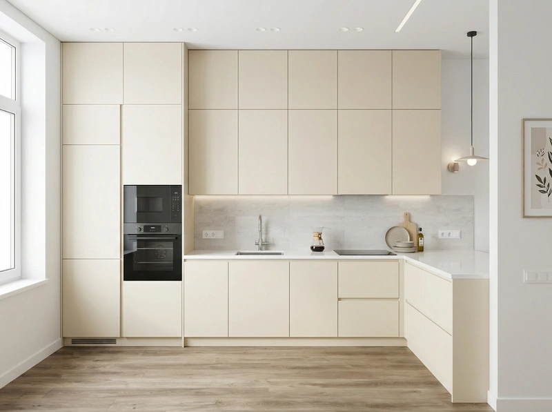 Дизайн кухни в стиле Сканди — фото интерьера от нейросети RoomGPT