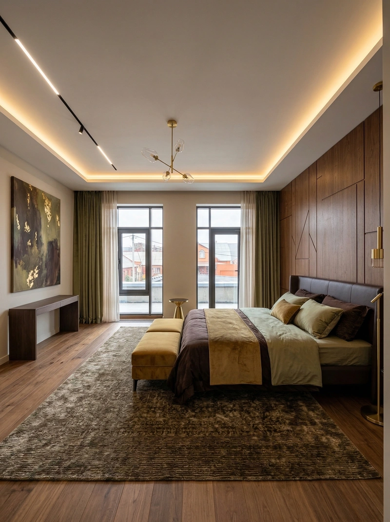 Дизайн гостиной в стиле Контемпорари — фото интерьера от нейросети RoomGPT