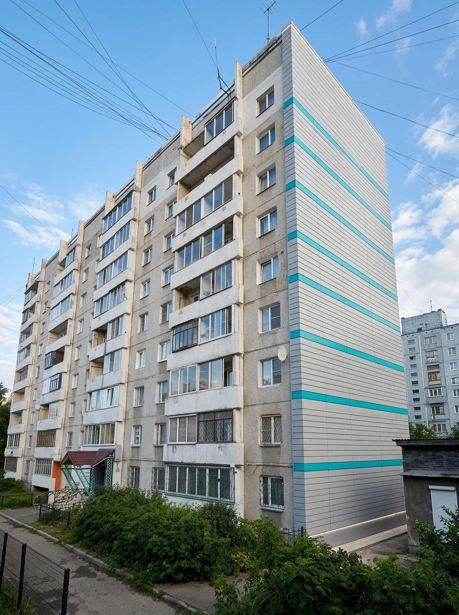 Дизайн фасада в стиле Хай-тек — Фасад от нейросети RoomGPT
