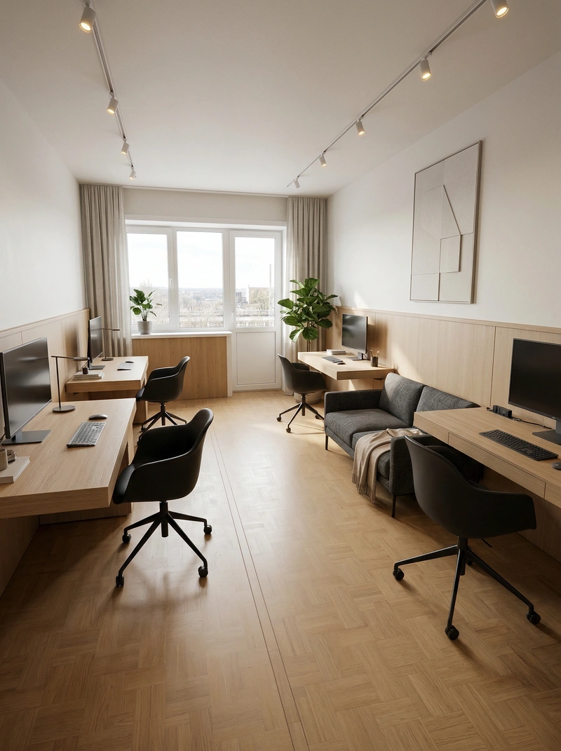 Дизайн интерьера в стиле Минимализм — Кабинет от нейросети RoomGPT