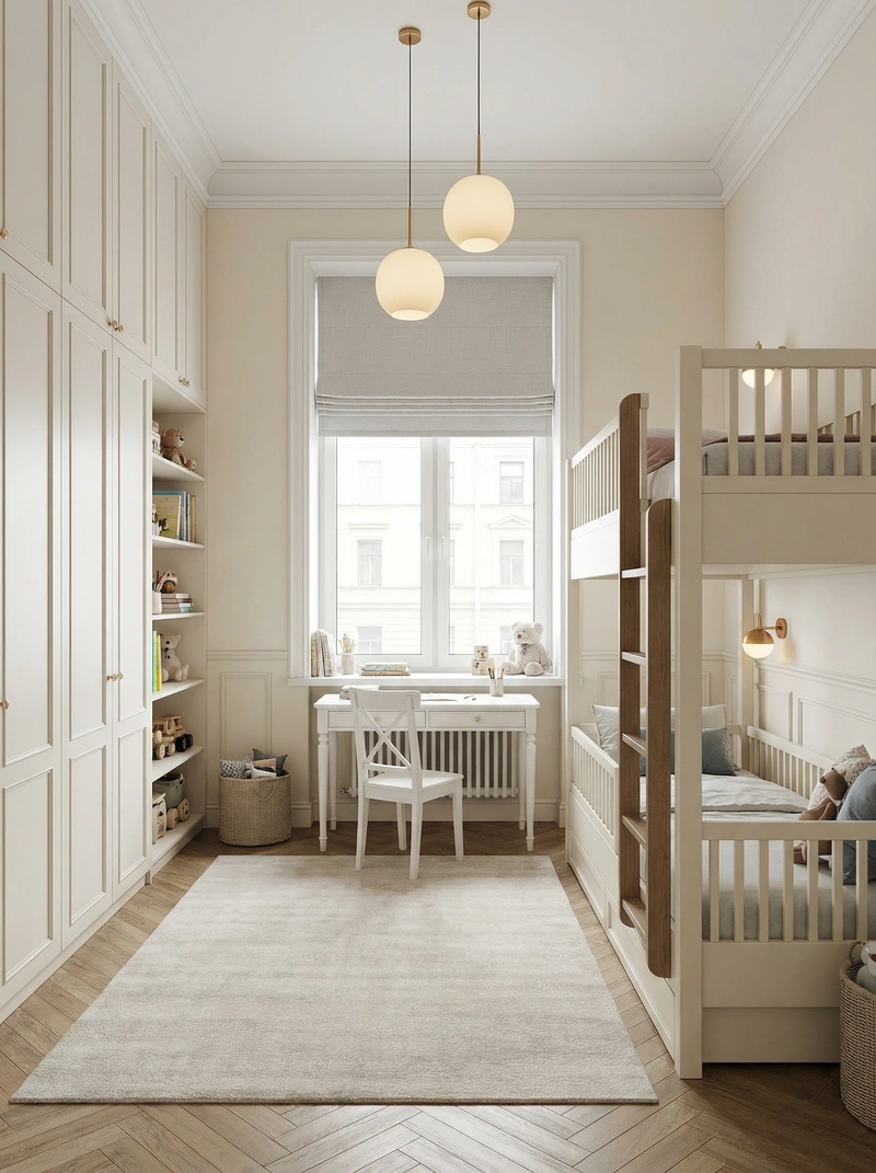 Дизайн интерьера в стиле Классика — Детская от нейросети RoomGPT
