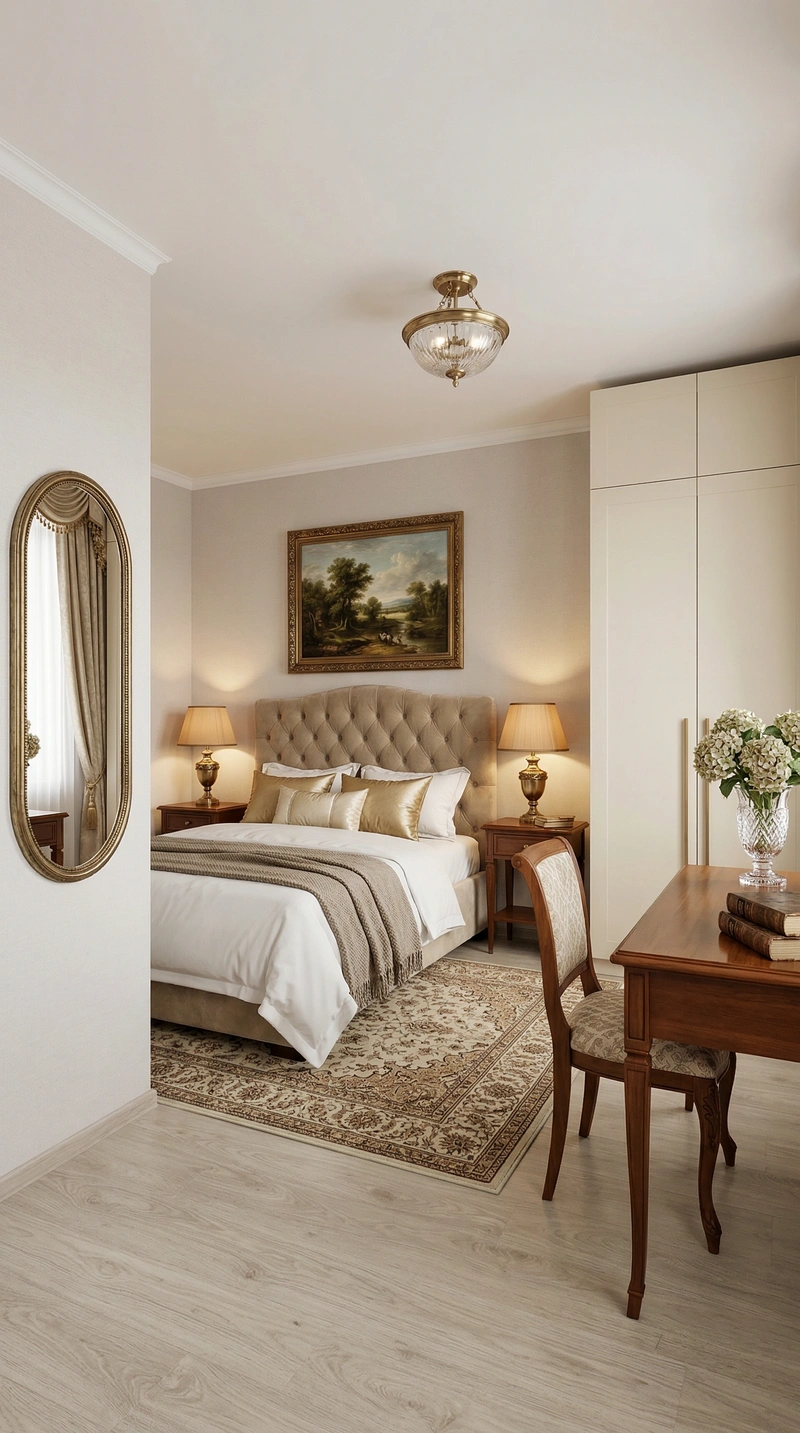 Дизайн интерьера в стиле Классика — Спальня от нейросети RoomGPT