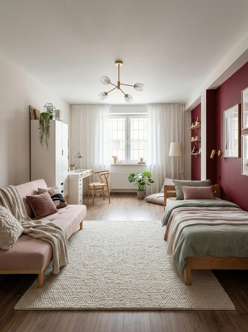 Дизайн детской в стиле Сканди — фото интерьера от нейросети RoomGPT