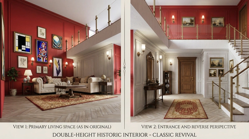 Дизайн интерьера в стиле Классика — Кухня от нейросети RoomGPT