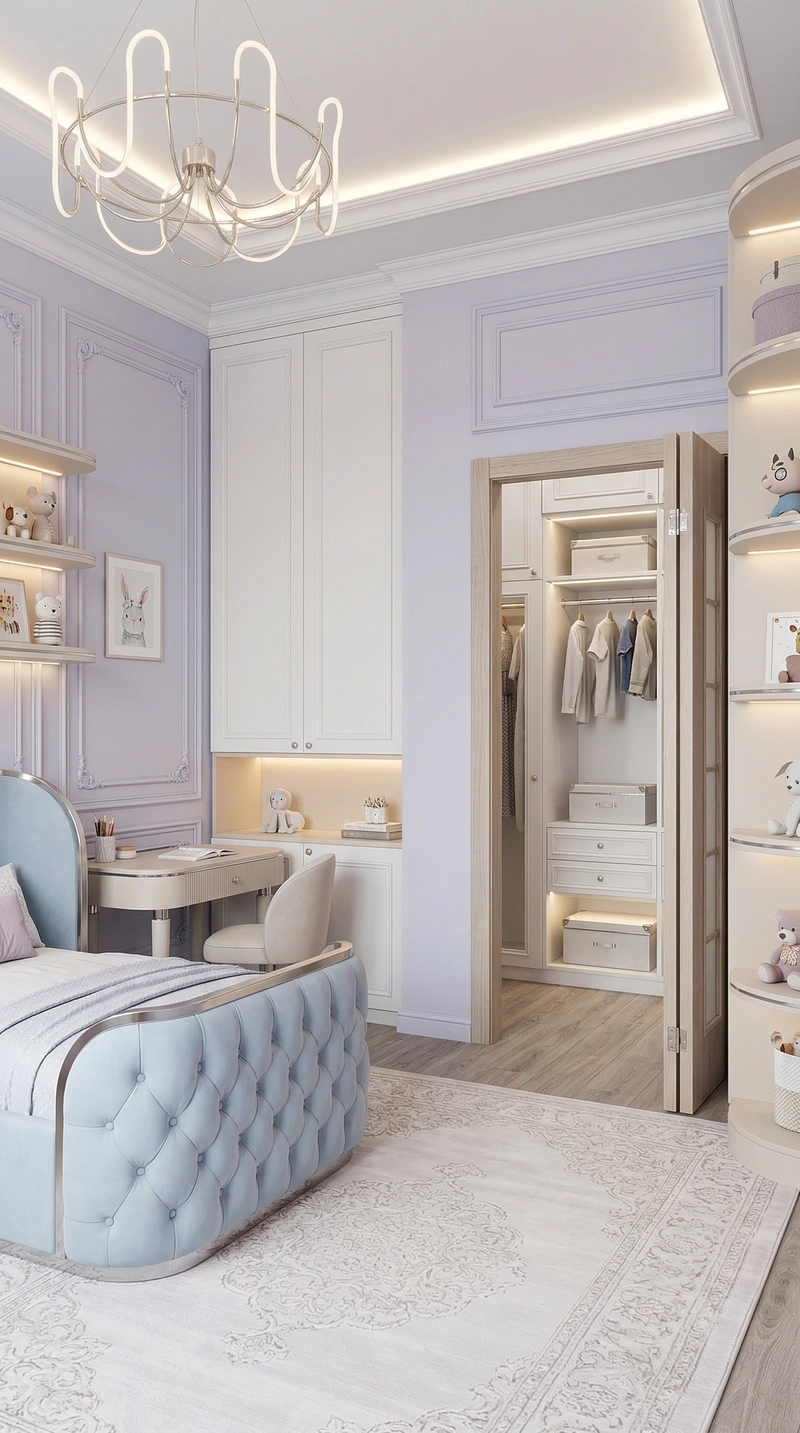 Дизайн интерьера в стиле Неоклассика — Детская от нейросети RoomGPT