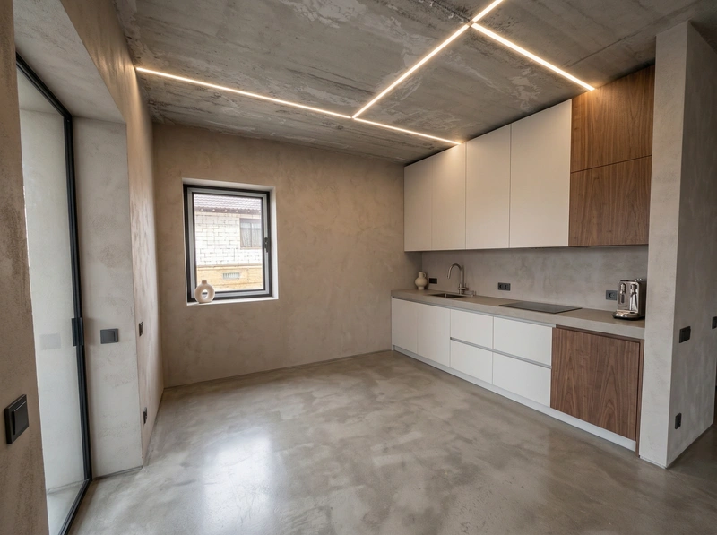 Дизайн интерьера в стиле Минимализм — Кухня от нейросети RoomGPT