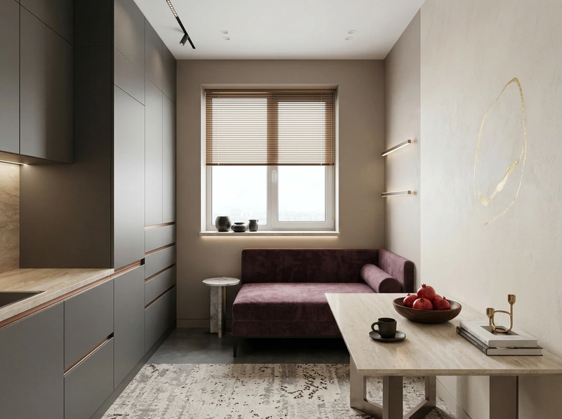 Дизайн кухни в стиле Контемпорари — фото интерьера от нейросети RoomGPT