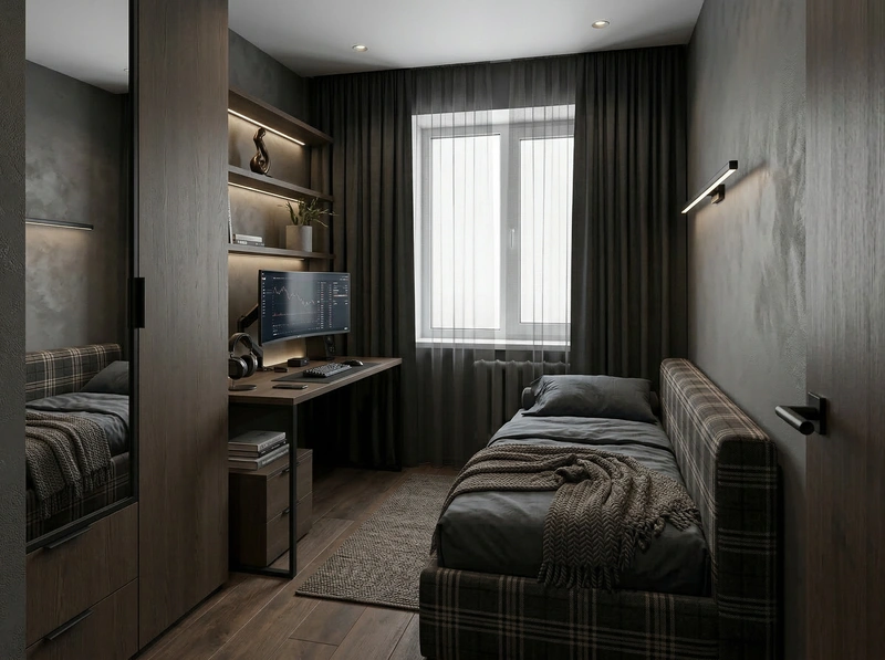 Дизайн интерьера в стиле Минимализм — Спальня от нейросети RoomGPT