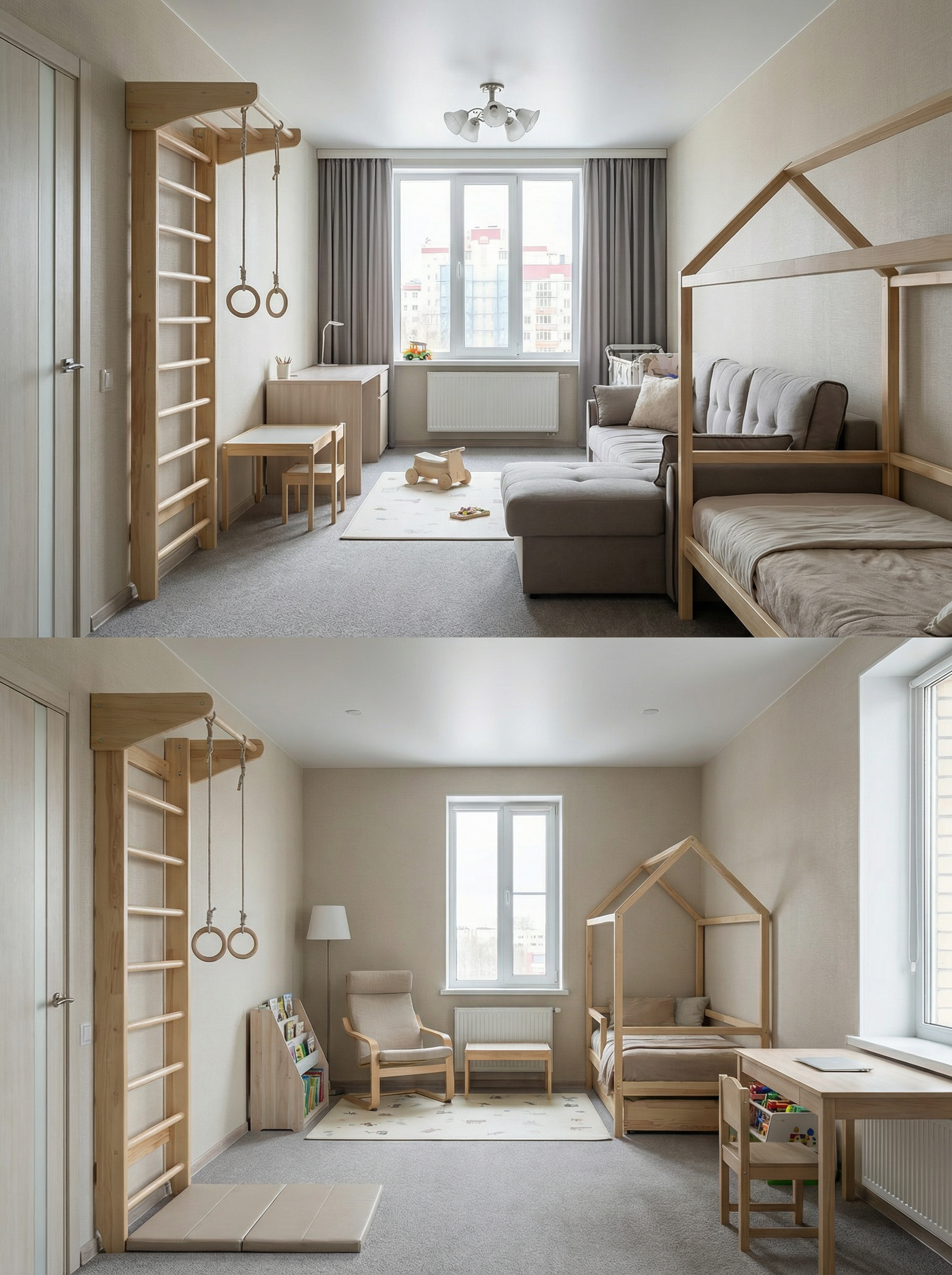 Дизайн детской в стиле Минимализм — фото интерьера от нейросети RoomGPT