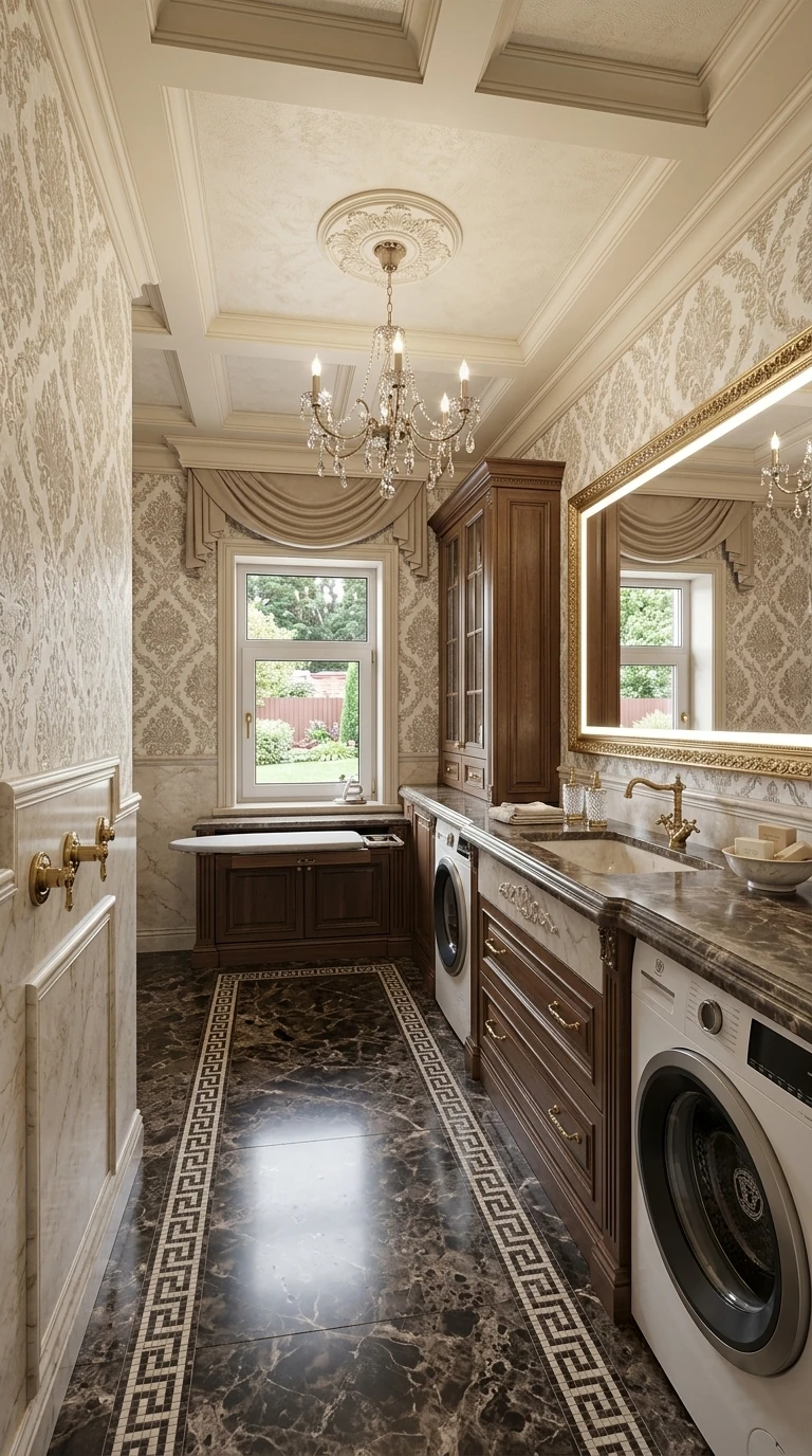 Дизайн ванной в стиле Классика — фото интерьера от нейросети RoomGPT