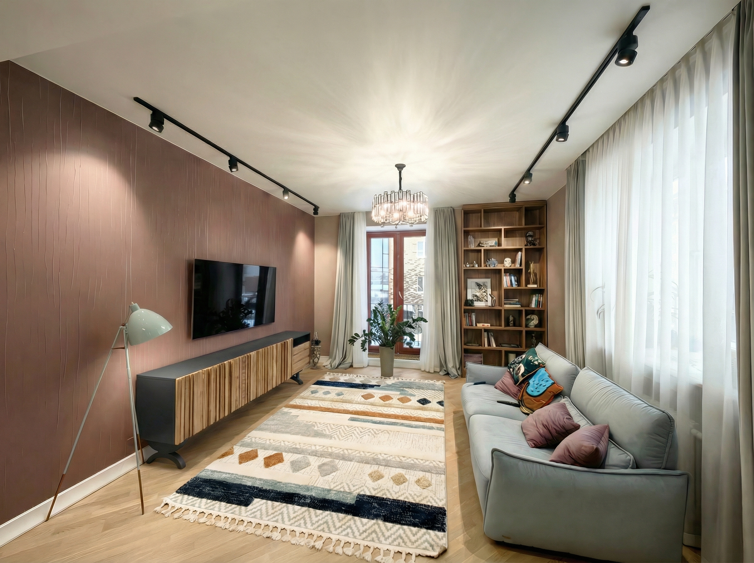 Дизайн гостиной в стиле Эклектика — фото интерьера от нейросети RoomGPT