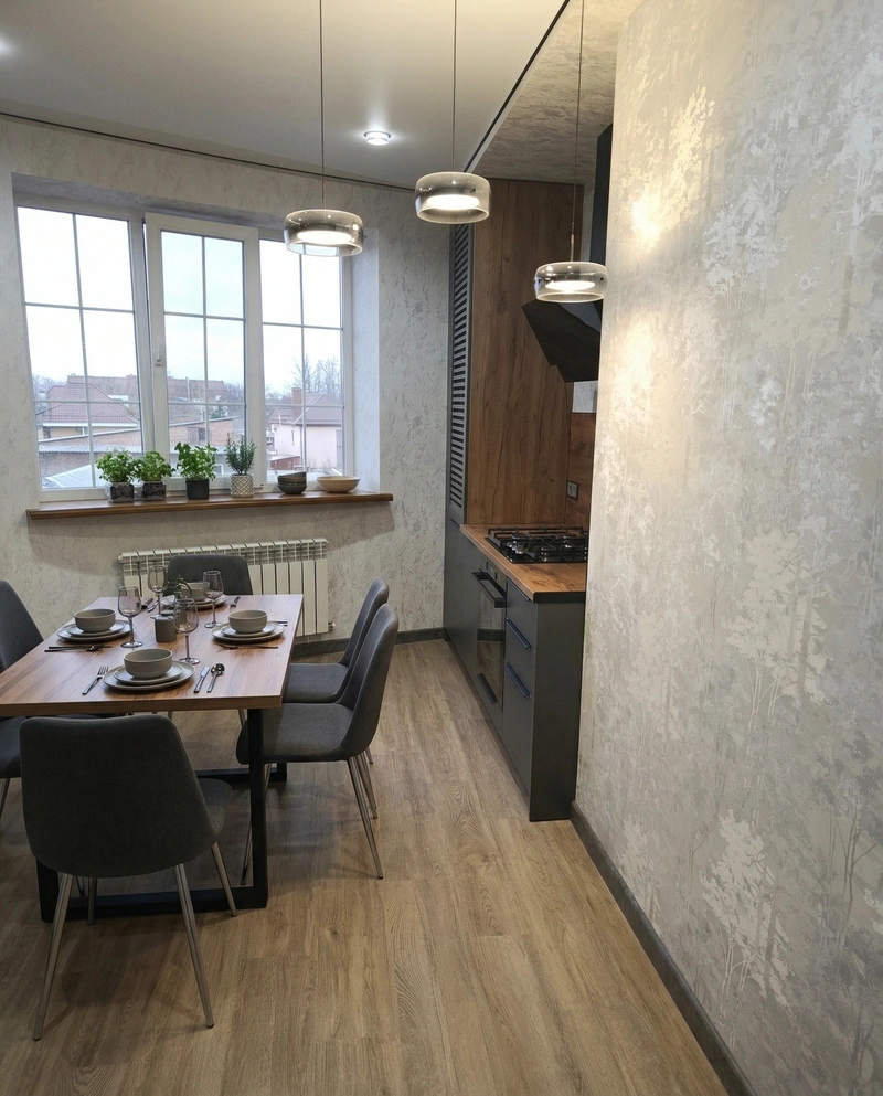 Дизайн кухни в стиле Без стиля — фото интерьера от нейросети RoomGPT