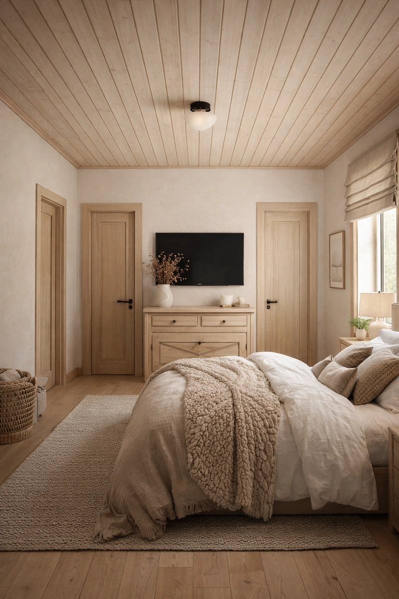 Дизайн интерьера в стиле Хюгге — Спальня от нейросети RoomGPT