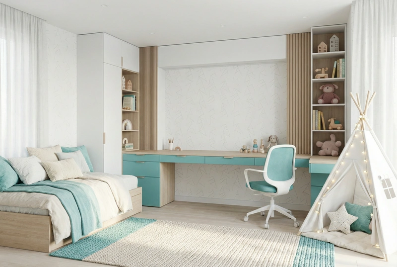 Дизайн интерьера в стиле Хюгге — Детская от нейросети RoomGPT