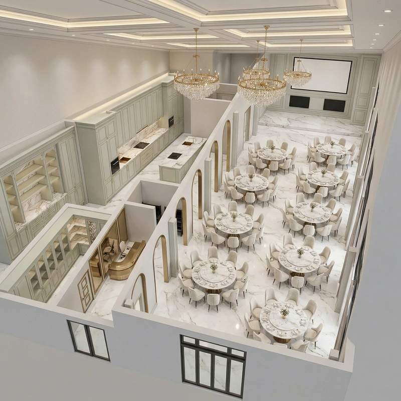 Дизайн кухни в стиле Неоклассика — фото интерьера от нейросети RoomGPT