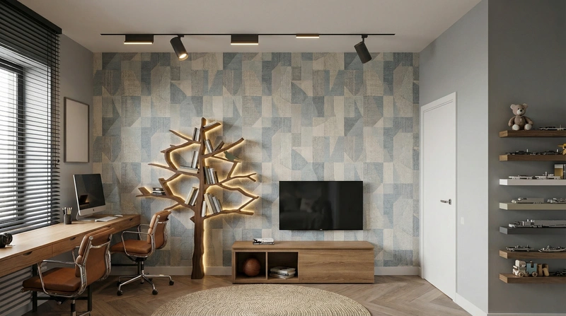 Дизайн интерьера в стиле Контемпорари — Детская от нейросети RoomGPT