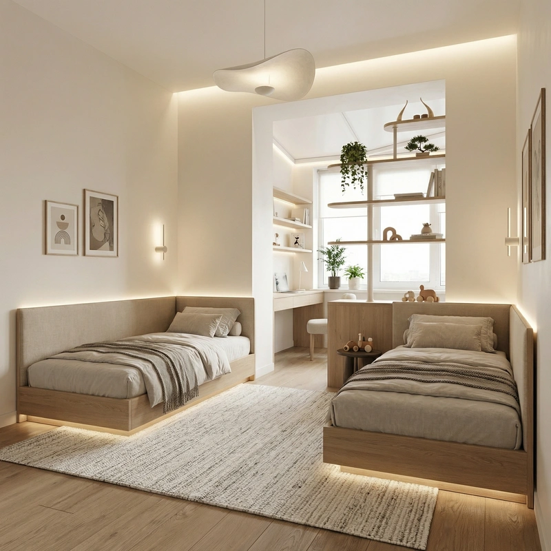 Дизайн детской в стиле Минимализм — фото интерьера от нейросети RoomGPT