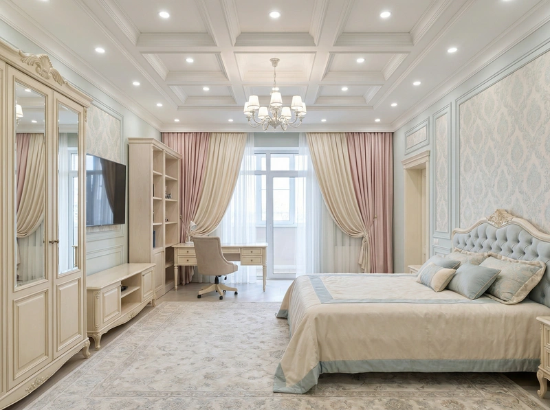 Дизайн интерьера в стиле Классика — Спальня от нейросети RoomGPT