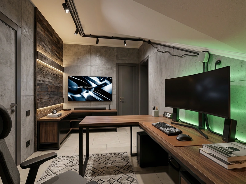 Дизайн интерьера в стиле Лофт — Гостиная от нейросети RoomGPT