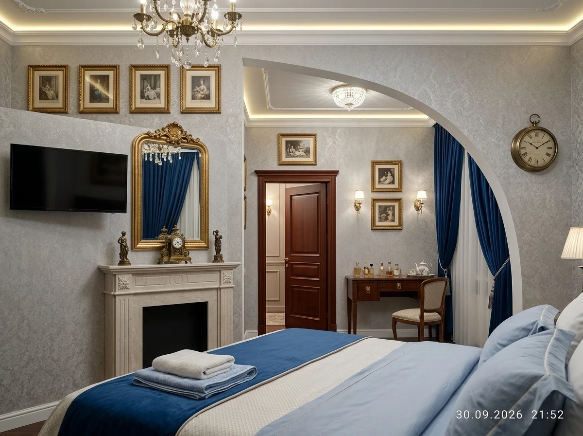 Дизайн гостиной в стиле Классика — фото интерьера от нейросети RoomGPT