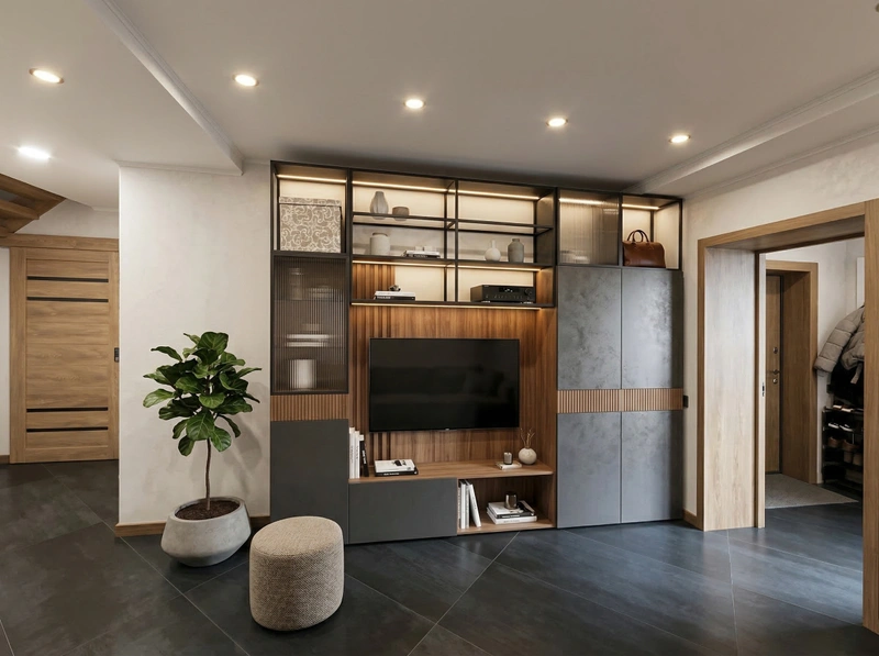 Дизайн гостиной в стиле Лофт — фото интерьера от нейросети RoomGPT