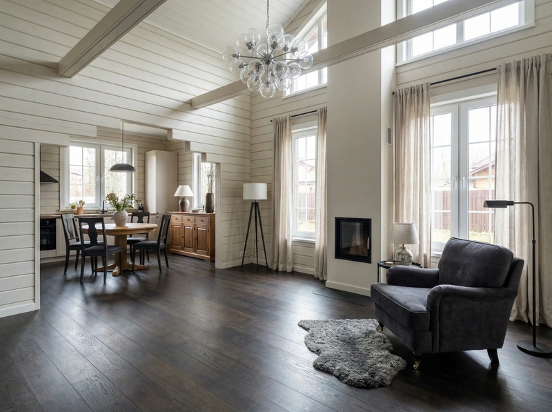 Дизайн интерьера в стиле Сканди — Гостиная от нейросети RoomGPT