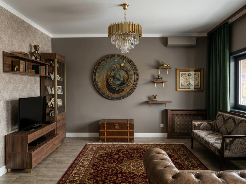 Дизайн интерьера в стиле Классика — Гостиная от нейросети RoomGPT