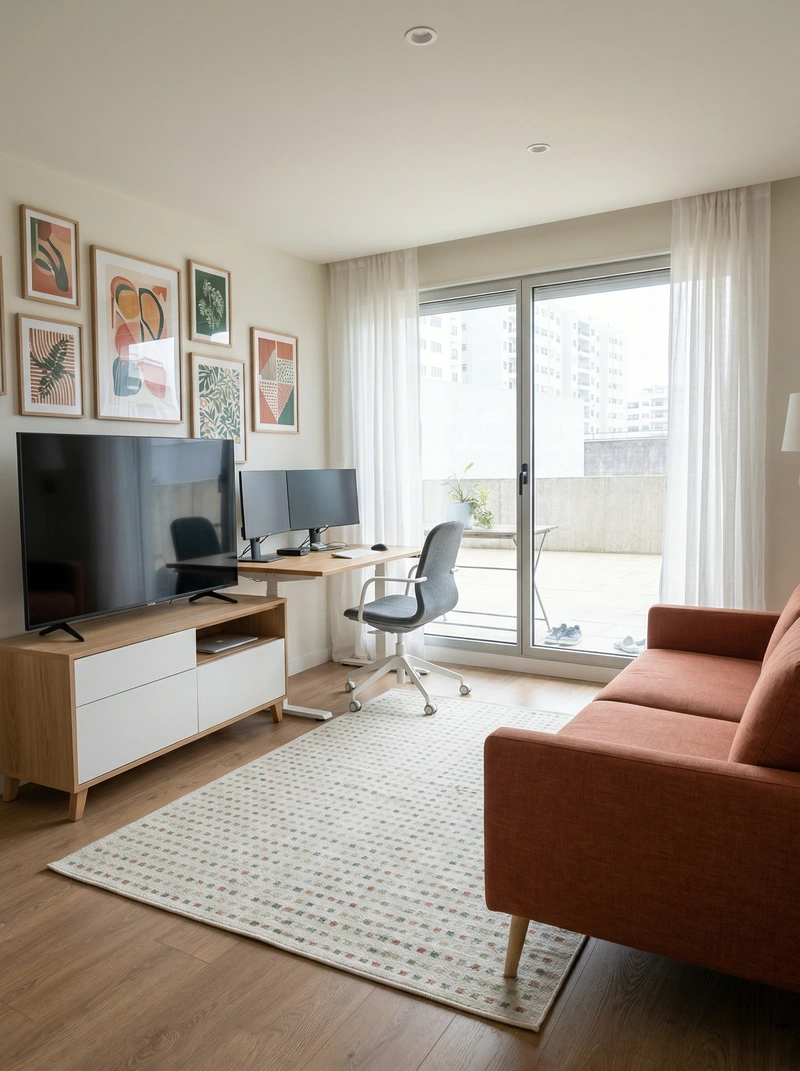 Дизайн интерьера в стиле Сканди — Гостиная от нейросети RoomGPT