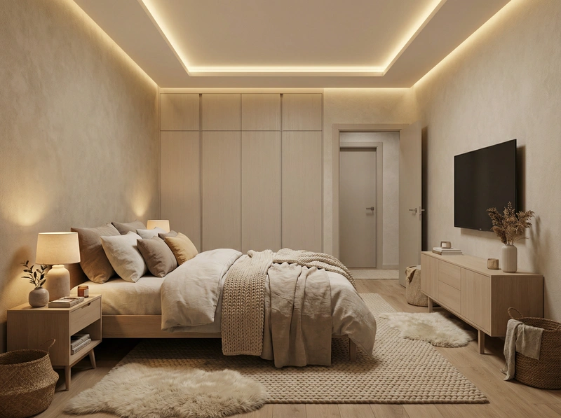 Дизайн интерьера в стиле Хюгге — Спальня от нейросети RoomGPT